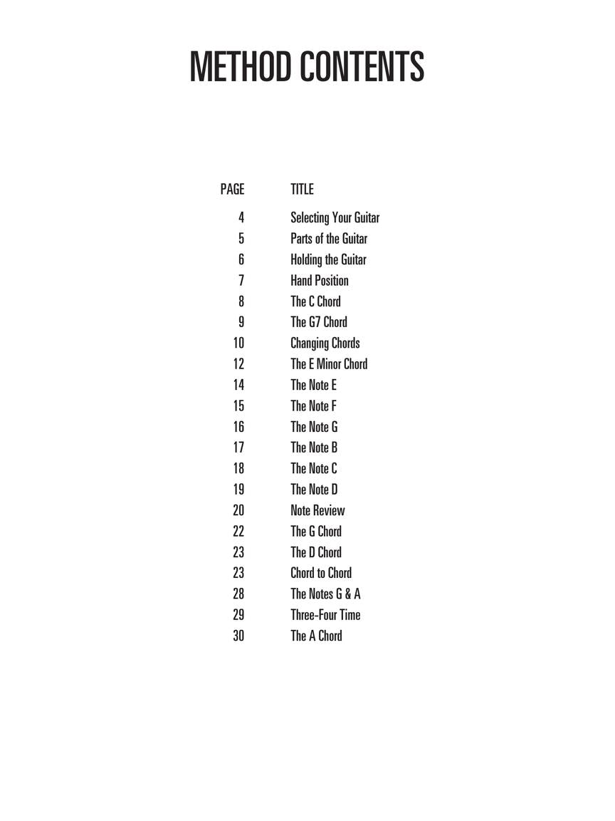 Guitar for Kids Method & Songbook - sample page 2
