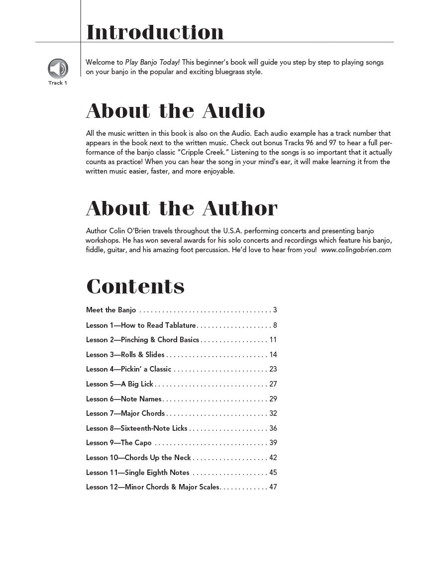 Play Banjo Today! Level One - sample page 2