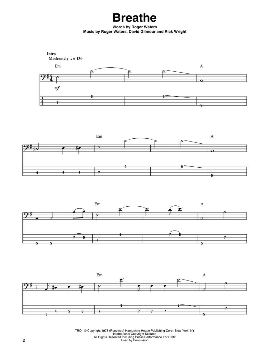 Pink Floyd – Dark Side of the Moon - sample page 3