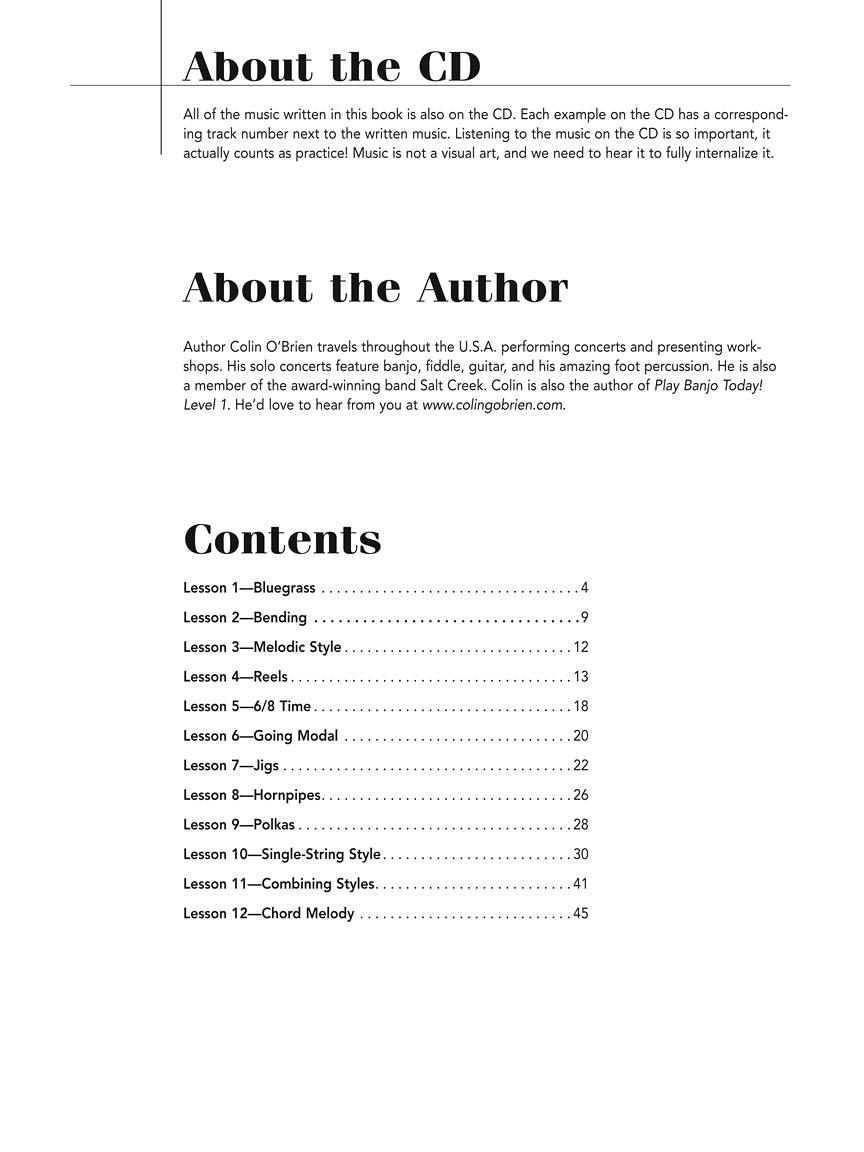Play Banjo Today! - sample page 2