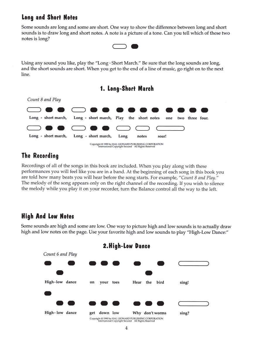 Recorder Fun! Teach Yourself the Easy Way! - sample page 5
