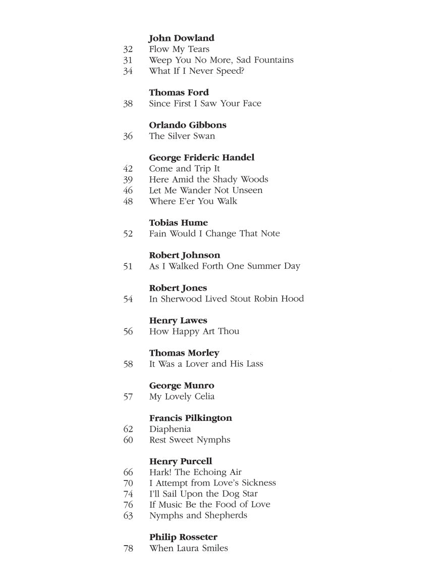 English Songs: Renaissance to Baroque - sample page 2