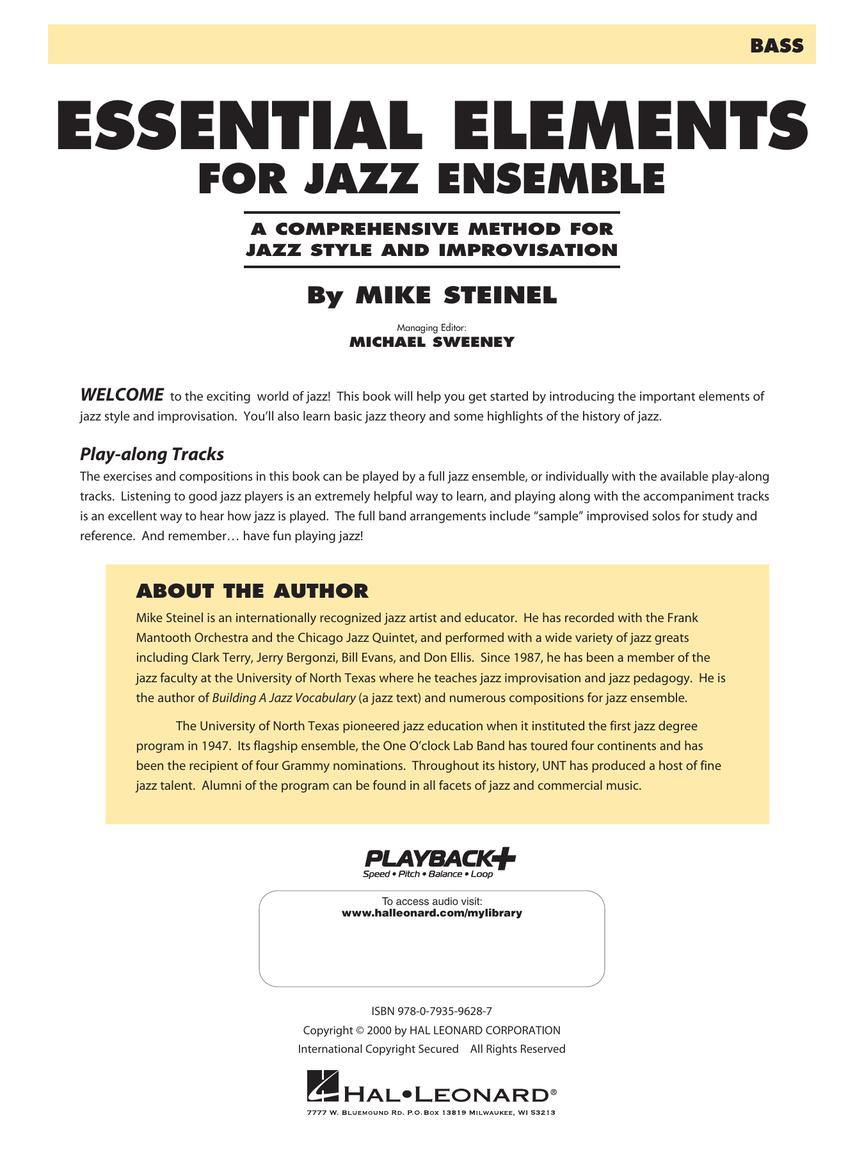 Essential Elements for Jazz Ensemble – Bass - sample page 2