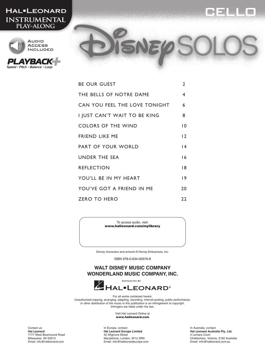 Disney Solos for Cello - sample page 2