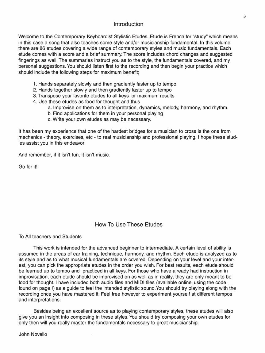The Contemporary Keyboardist – Stylistic Etudes - sample page 3