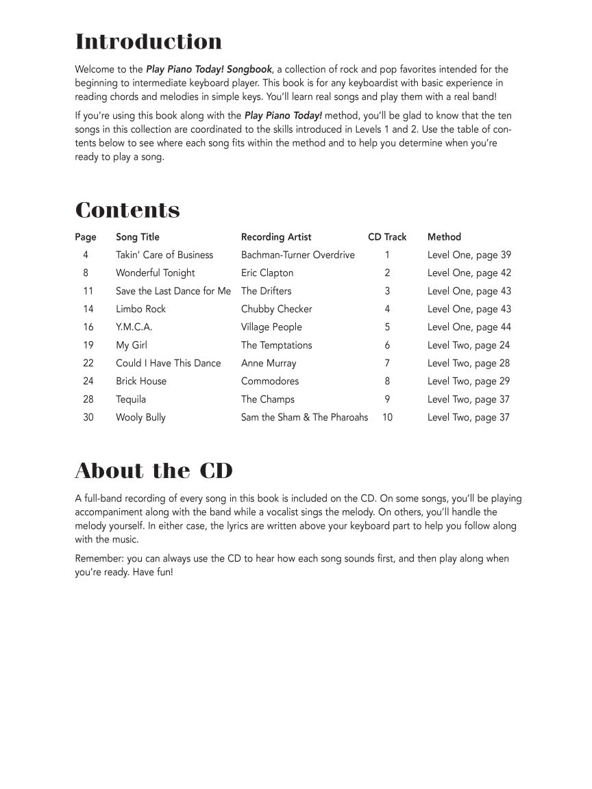 Play Piano Today! Songbook - sample page 2
