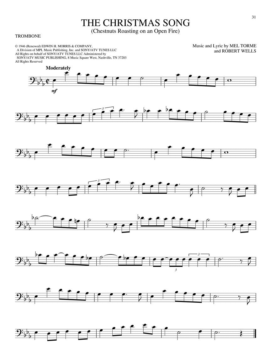 Big Book of Christmas Songs for Trombone - sample page 2