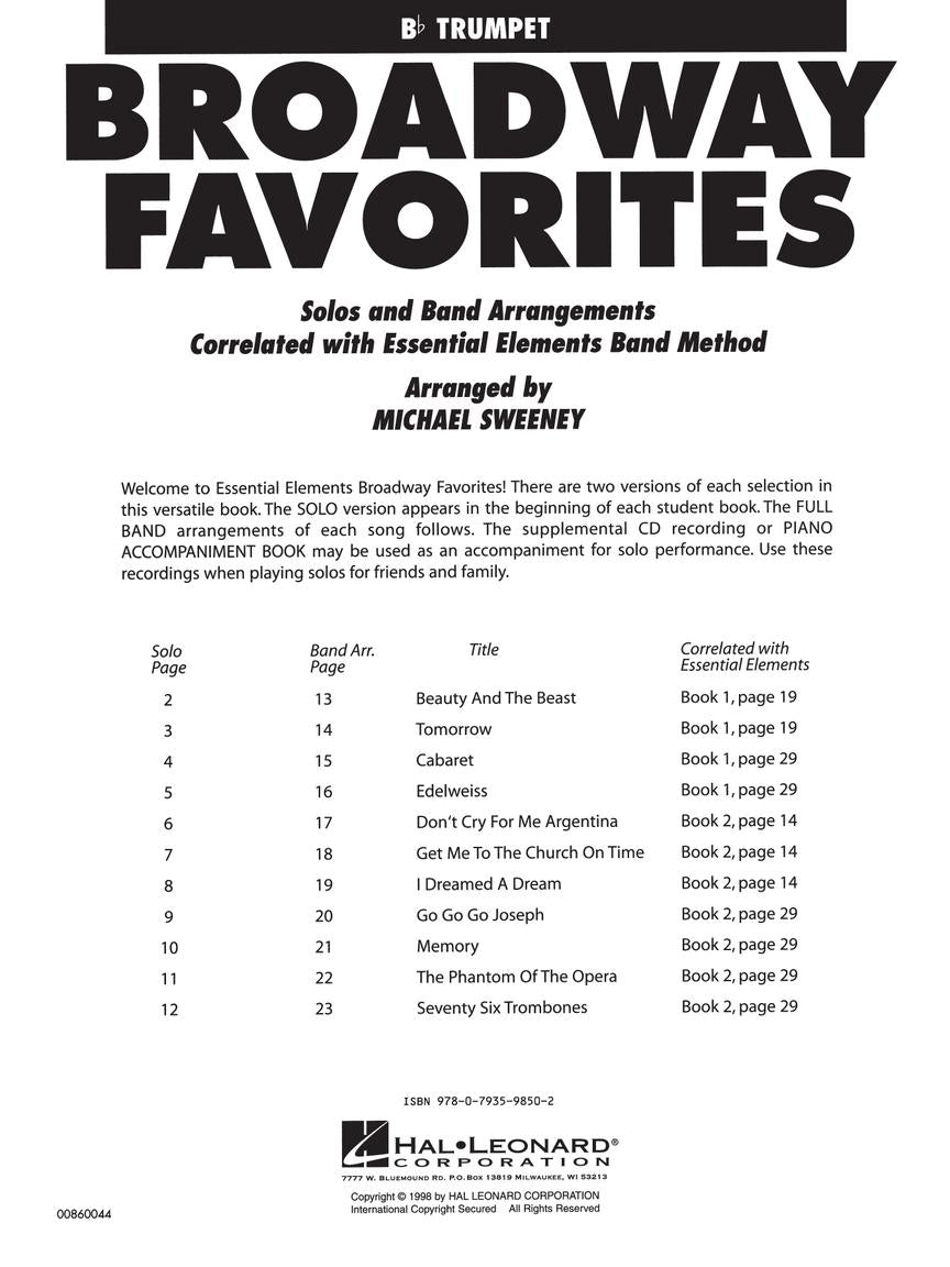 Essential Elements Broadway Favorites - sample page 2