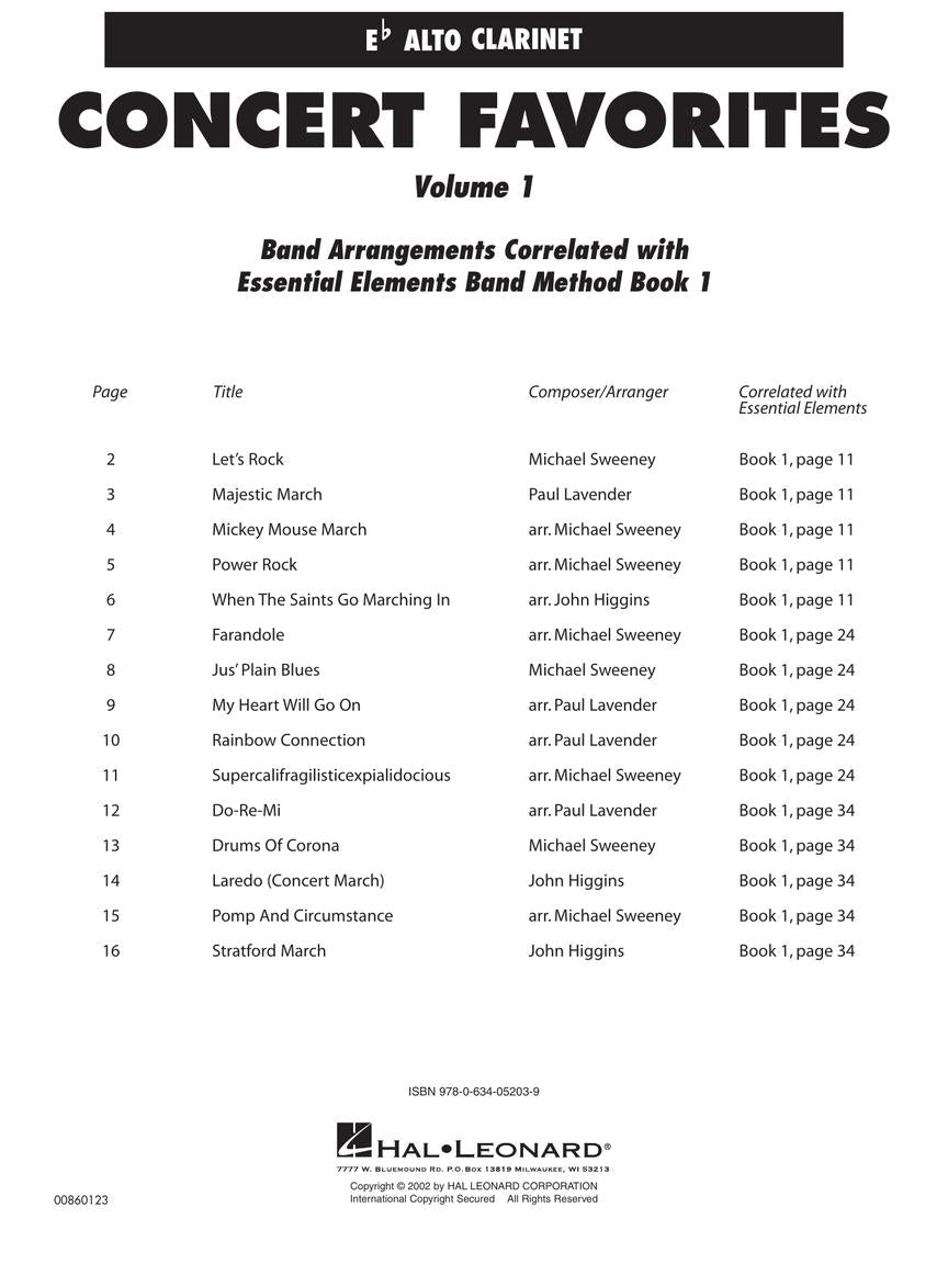 Concert Favorites Vol. 1 – Eb Alto Clarinet - sample page 2