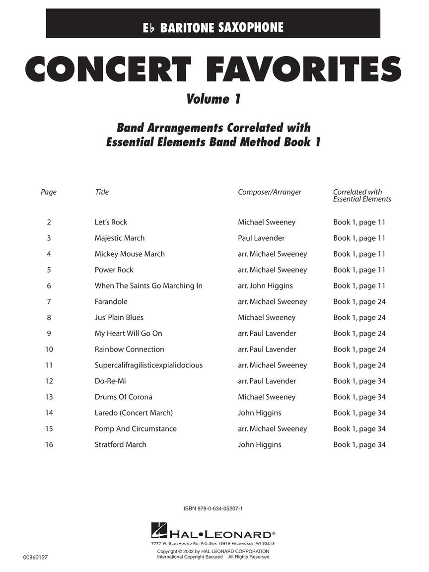Concert Favorites Vol. 1 – Eb Baritone Sax - sample page 2