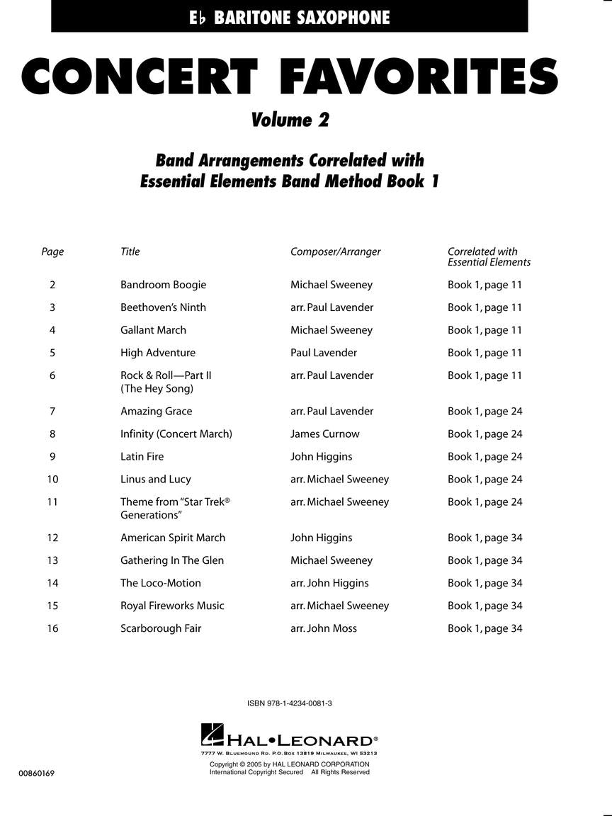 Concert Favorites Vol. 2 – Baritone Sax - sample page 2