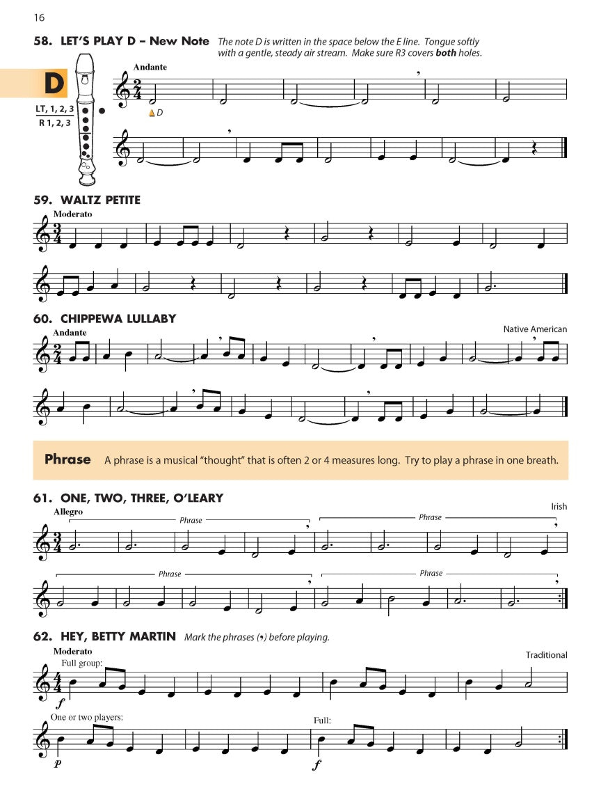Essential Elements for Recorder Classroom Method – Student Book 1 - sample page 4