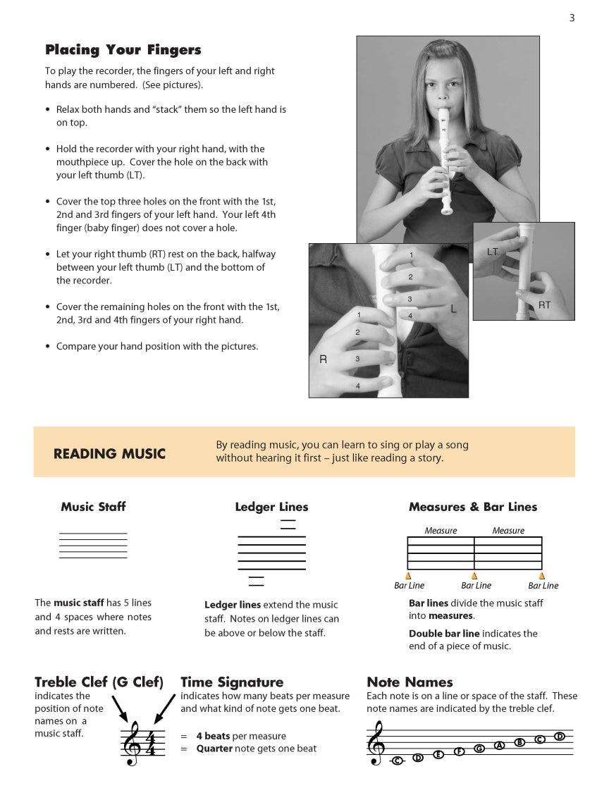 Essential Elements for Recorder Classroom Method – Student Book 1 - sample page 3