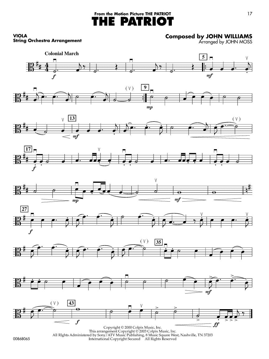 Patriotic Favorites for Strings - sample page 6