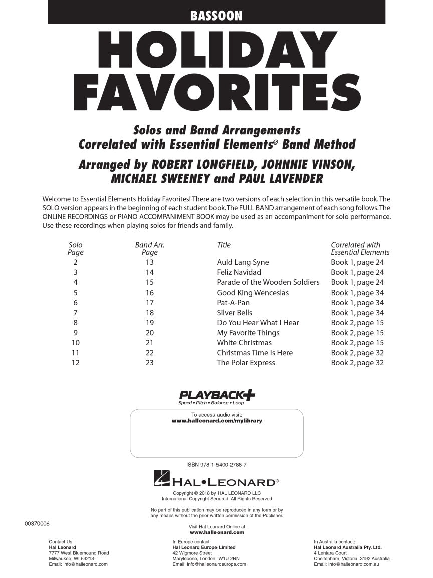 Essential Elements Holiday Favorites - sample page 2