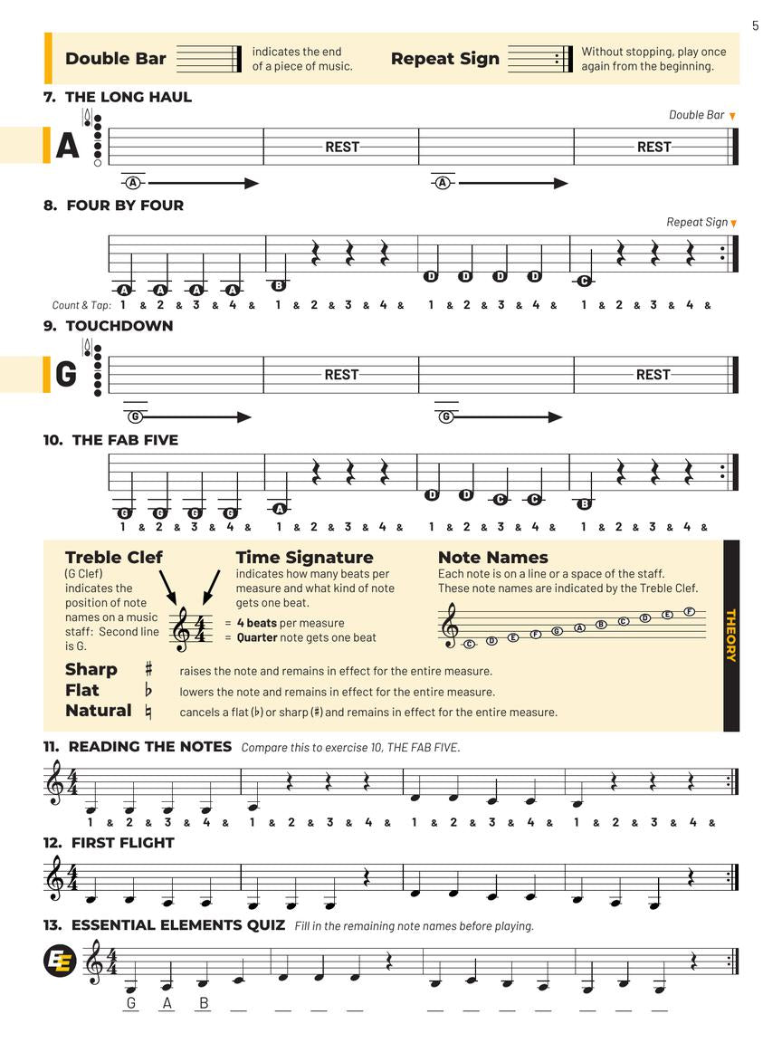Essential Elements for Band – Eb Alto Clarinet Book 1 with Online Resources - sample page 2