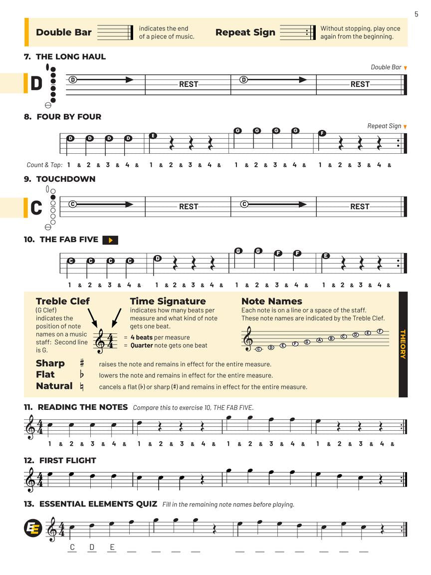 Essential Elements for Band – Bb Tenor Saxophone Book 1 with Online Resources - sample page 2