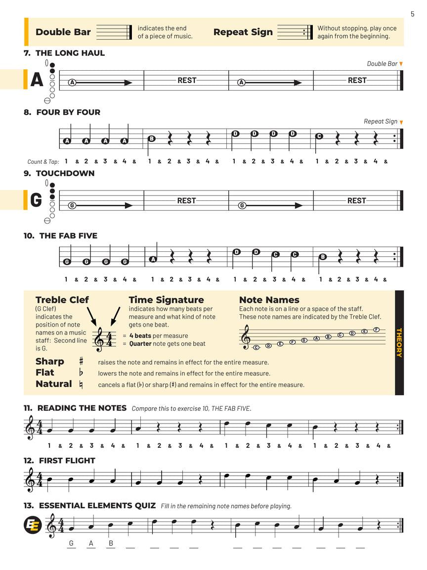 Essential Elements for Band – Eb Baritone Sax Book 1 with Online Resources - sample page 2