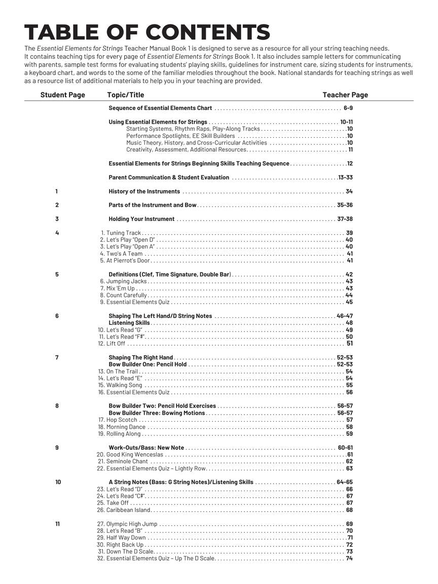 Essential Elements for Strings – Teacher Manual Book 1 with Online Resources - sample page 2