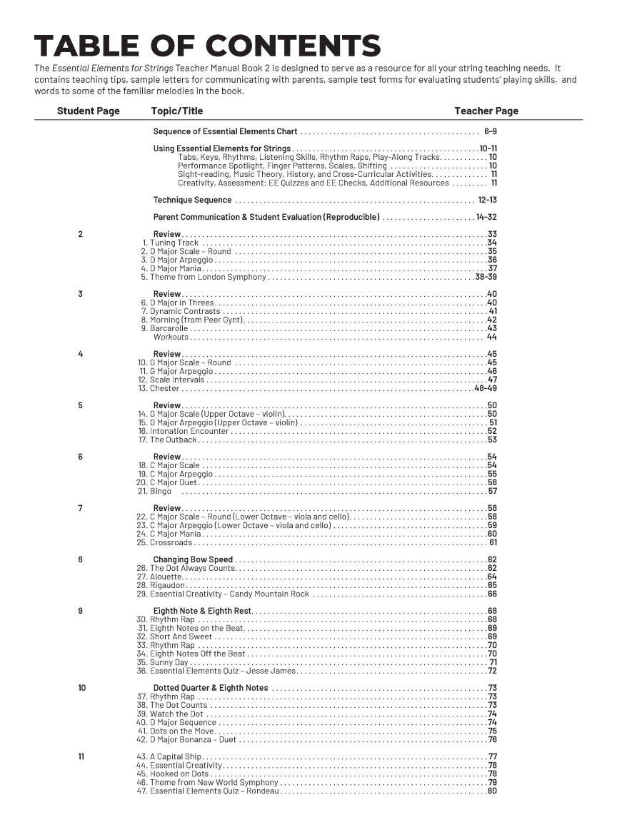 Essential Elements for Strings – Teacher Manual Book 2 with Online Resources - sample page 2