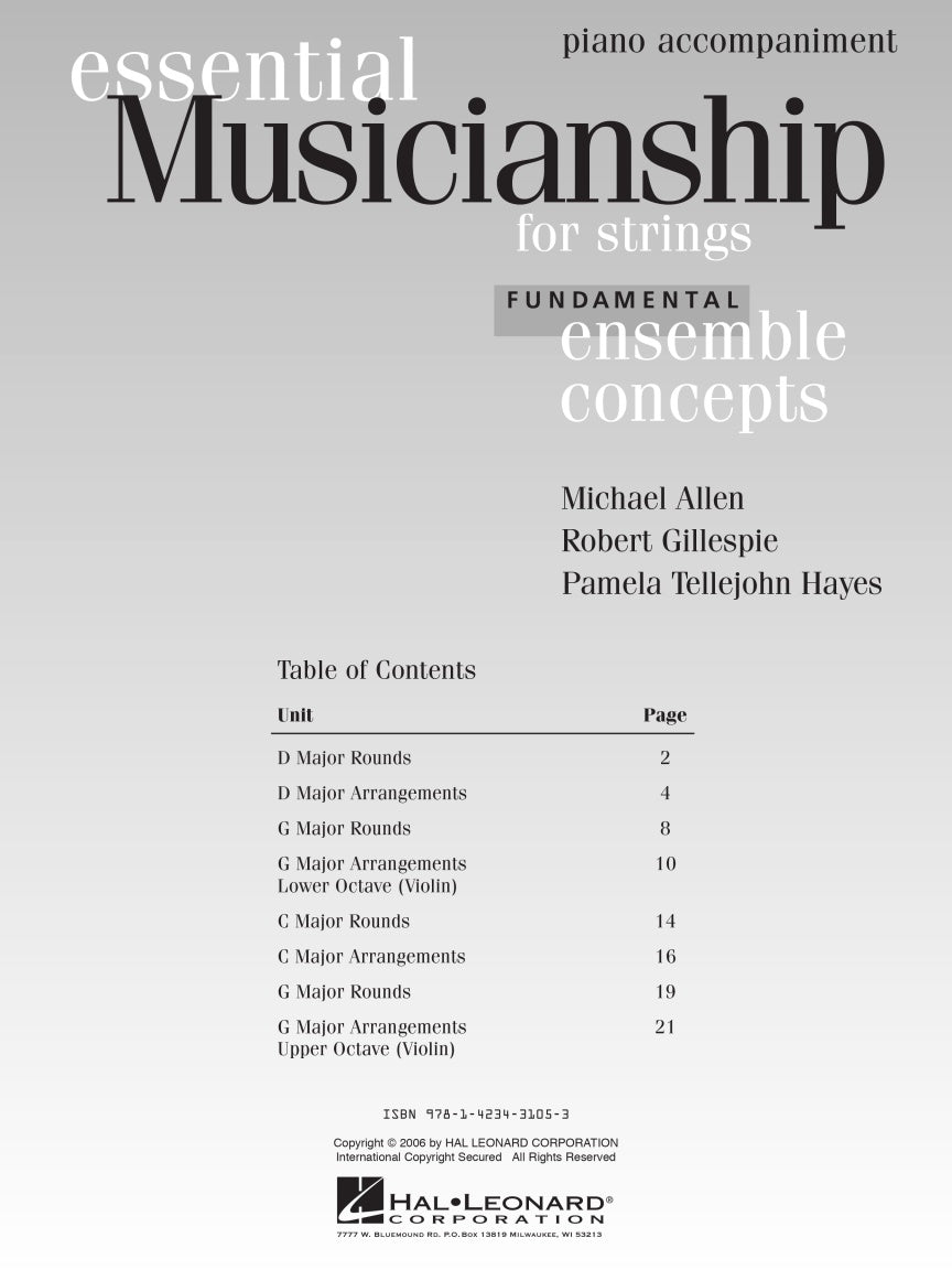 Essential Musicianship for Strings – Ensemble Concepts - sample page 2