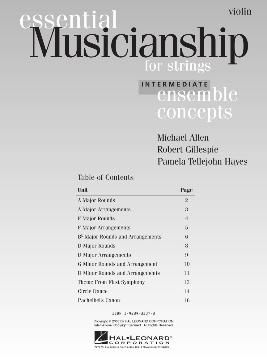 Essential Musicianship for Strings – Ensemble Concepts - sample page 2