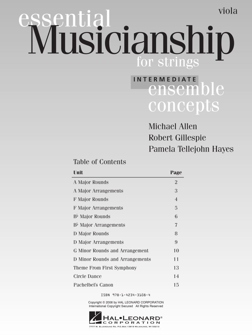 Essential Musicianship for Strings – Ensemble Concepts - sample page 2