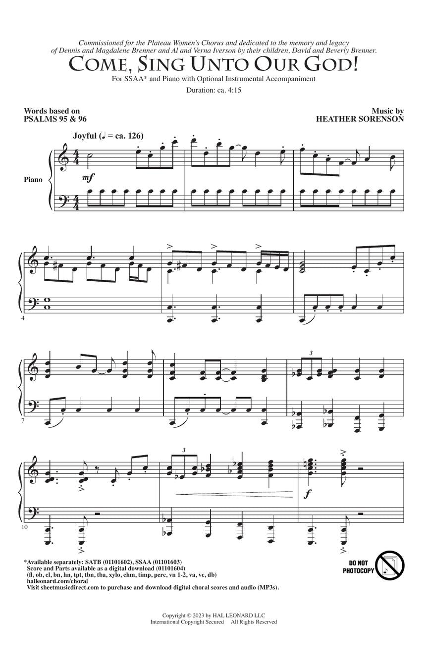 Come, Sing Unto Our God! - sample page 2
