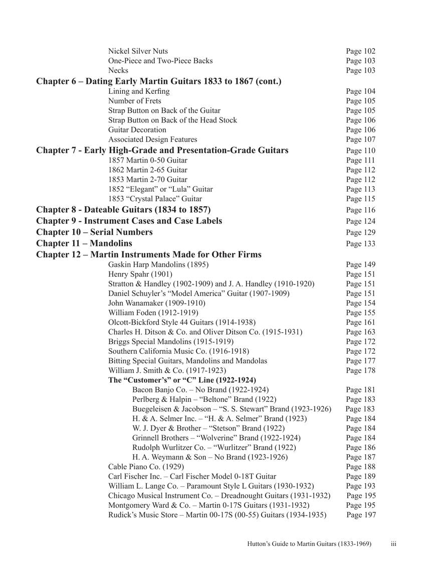 Hutton's Guide to Martin Guitars: 1833-1969 - sample page 3