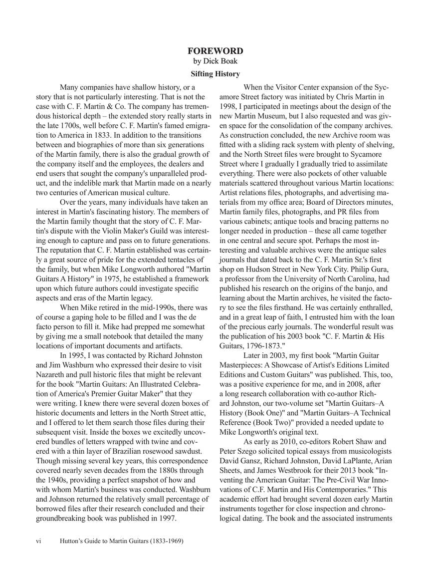 Hutton's Guide to Martin Guitars: 1833-1969 - sample page 6