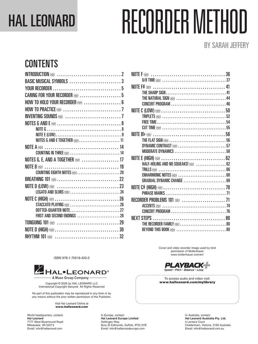 Hal Leonard Recorder Method - sample page 2