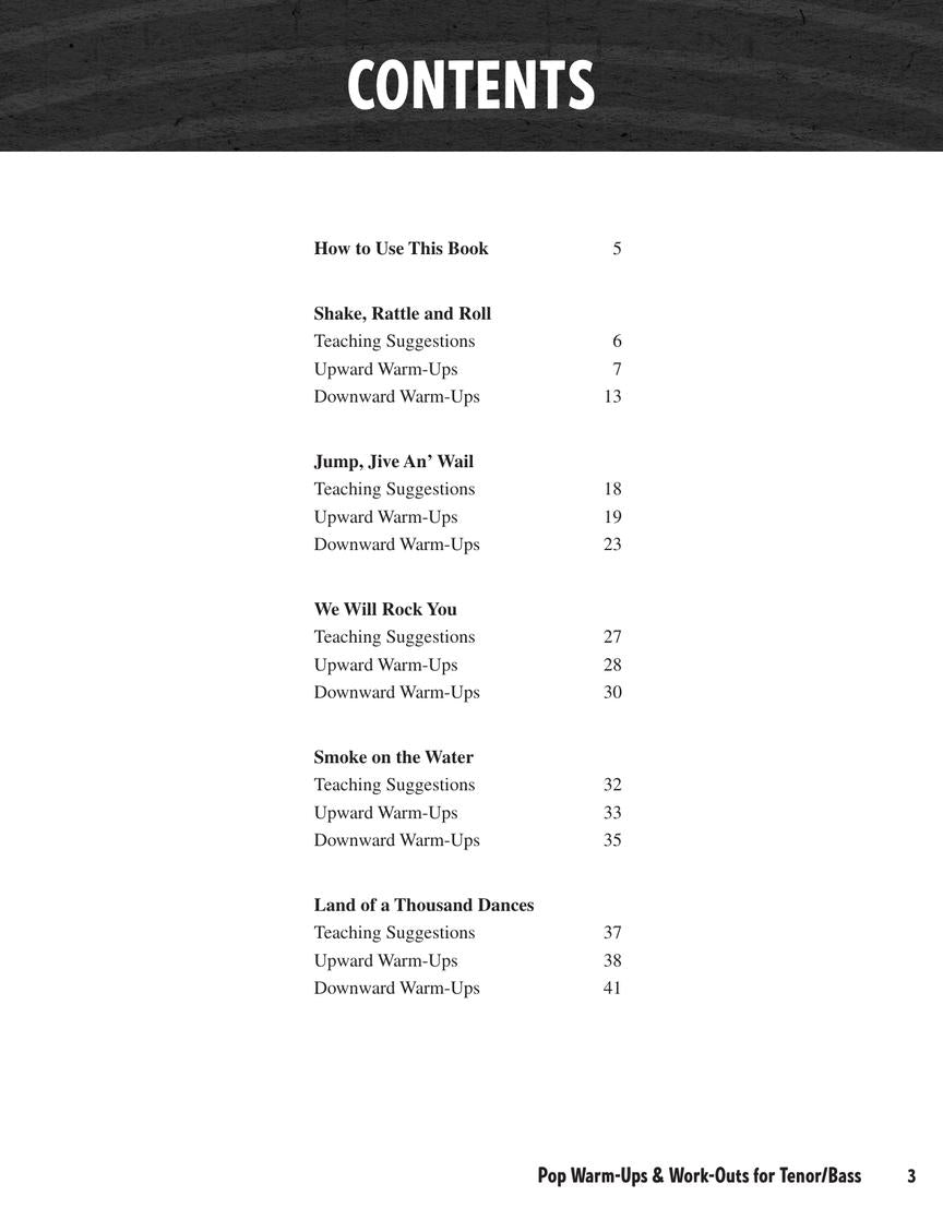 Pop Warm-Ups and Work-Outs for Tenor/Bass - sample page 2