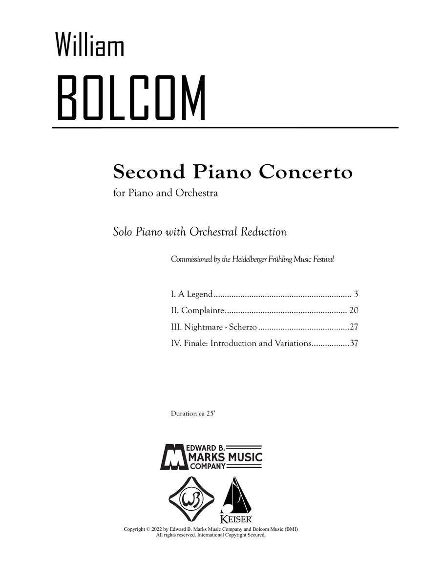 Second Piano Concerto - sample page 1