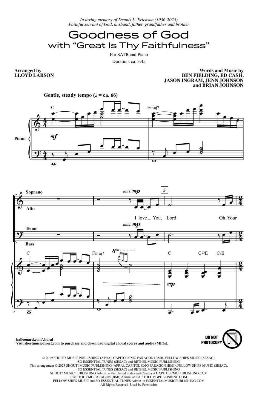 Goodness of God (with “Great Is Thy Faithfulness”) - sample page 2