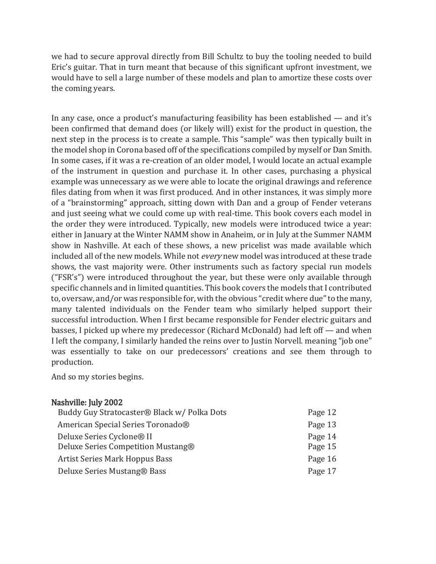 Fender Electric Guitars & Basses - sample page 2