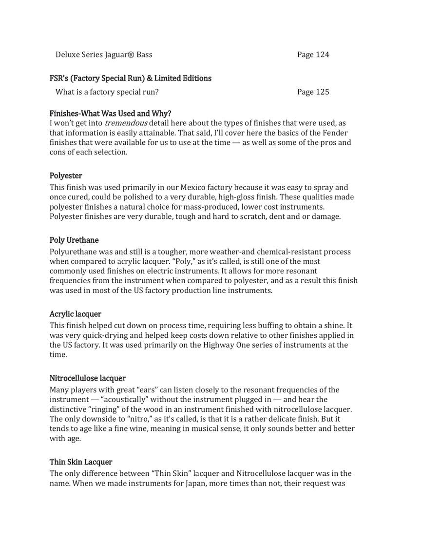 Fender Electric Guitars & Basses - sample page 6