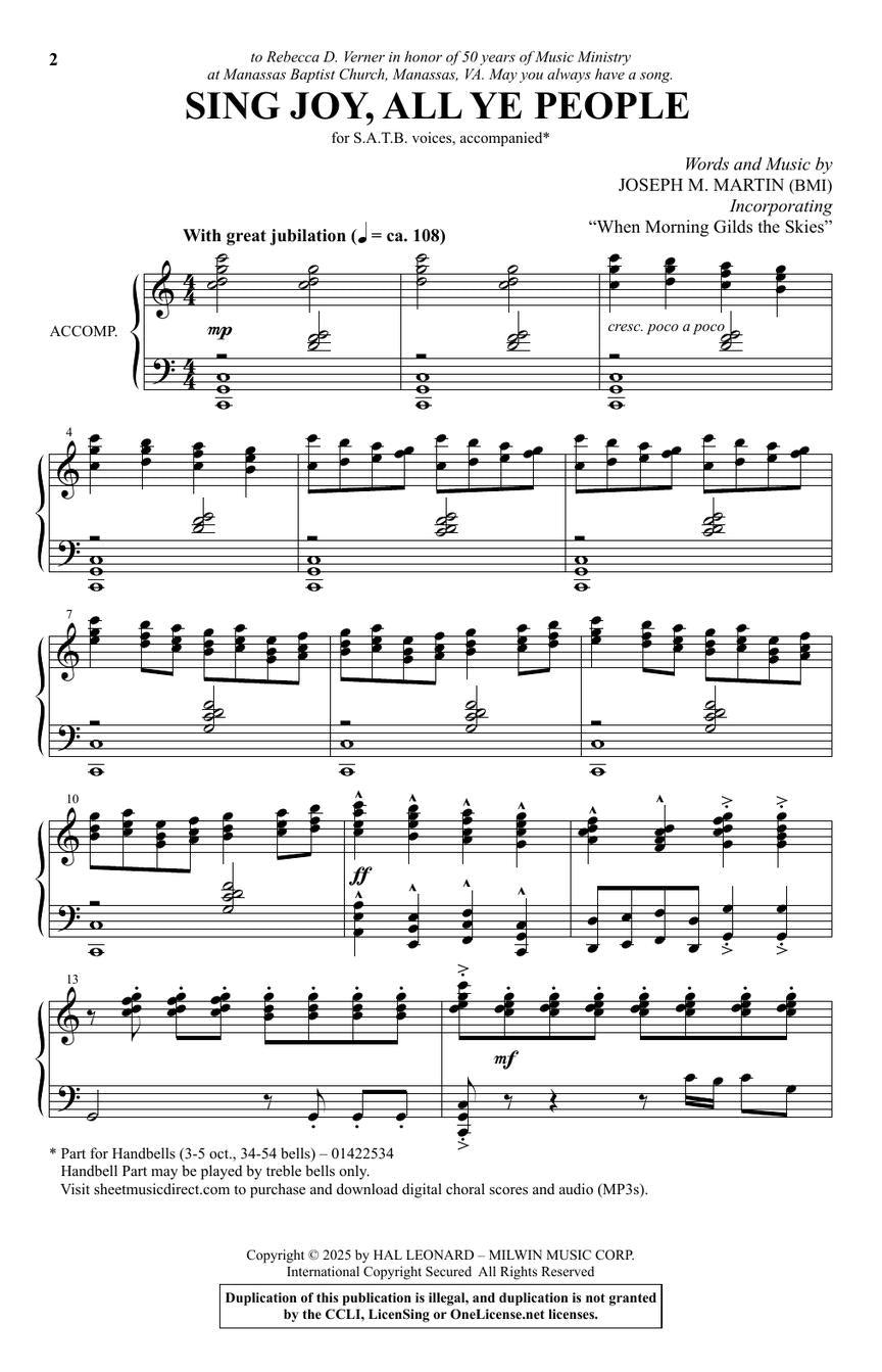 Sing Joy, All Ye People - sample page 2