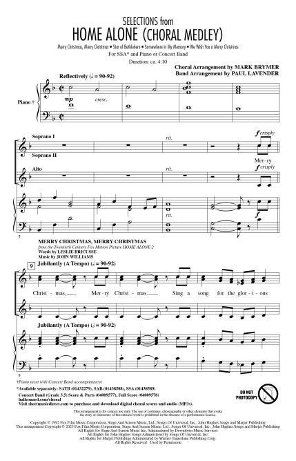 Selections from Home Alone (Choral Medley) - sample page 2