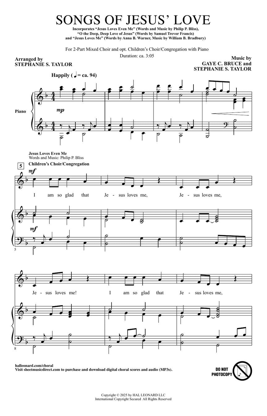 Songs of Jesus' Love - sample page 2