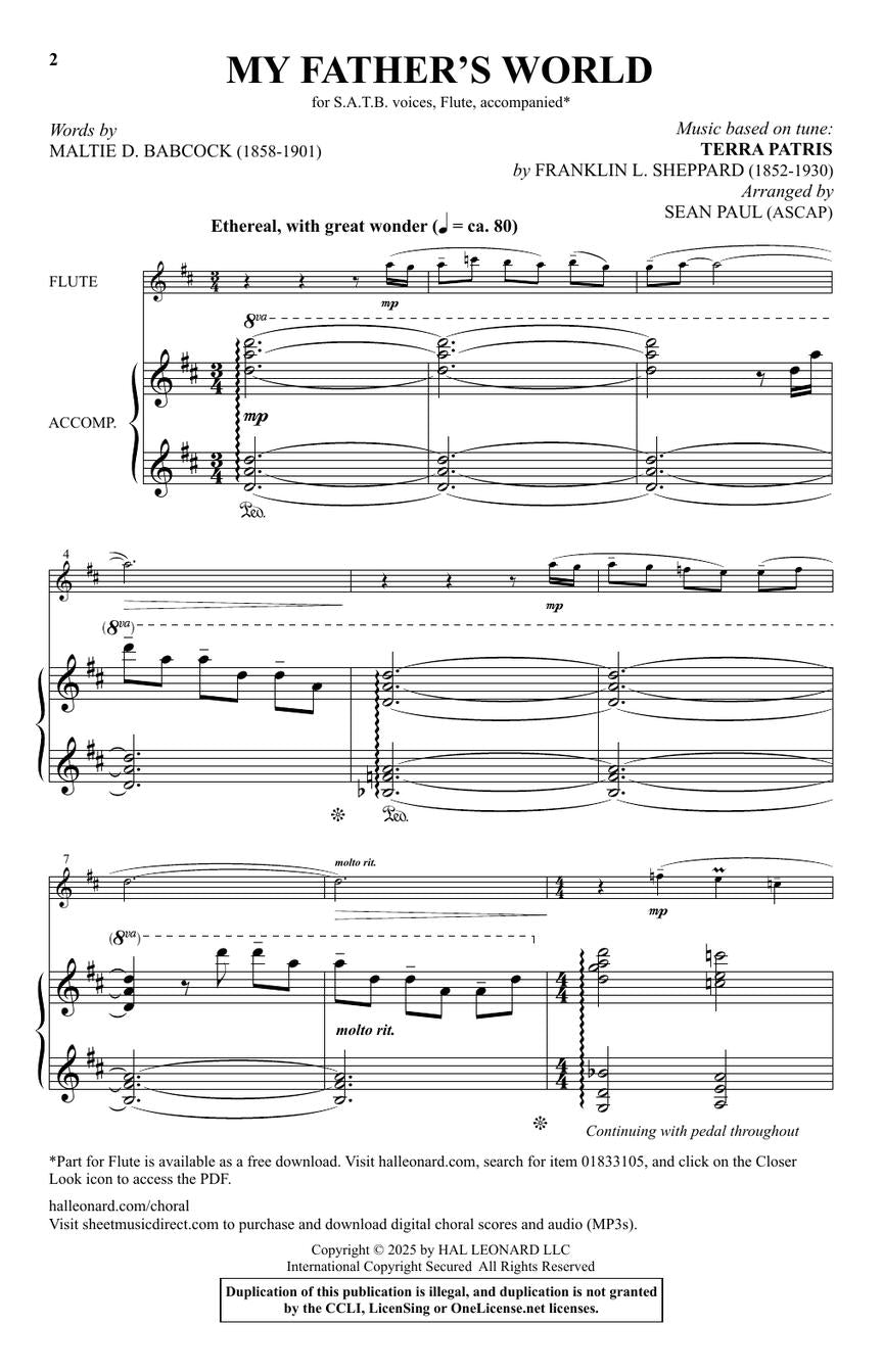 My Father's World - sample page 2