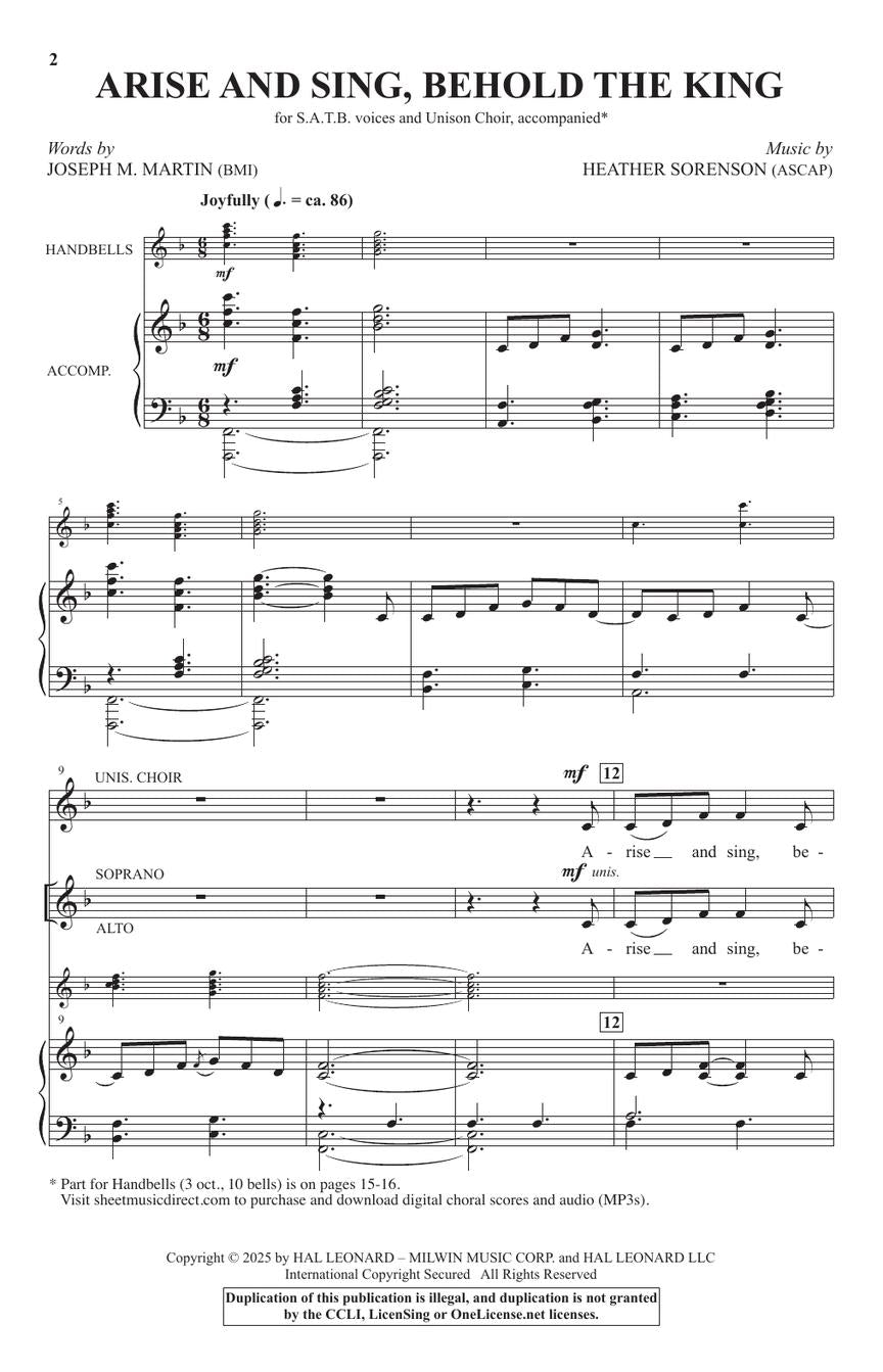 Arise and Sing, Behold the King - sample page 2
