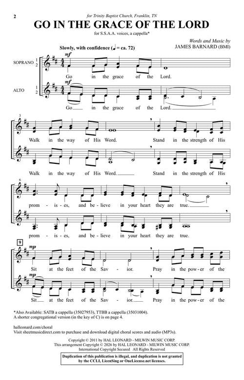 Go in the Grace of the Lord - sample page 2