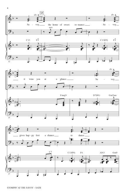 Stompin' at the Savoy - sample page 3