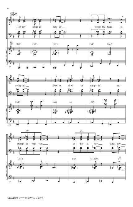Stompin' at the Savoy - sample page 4