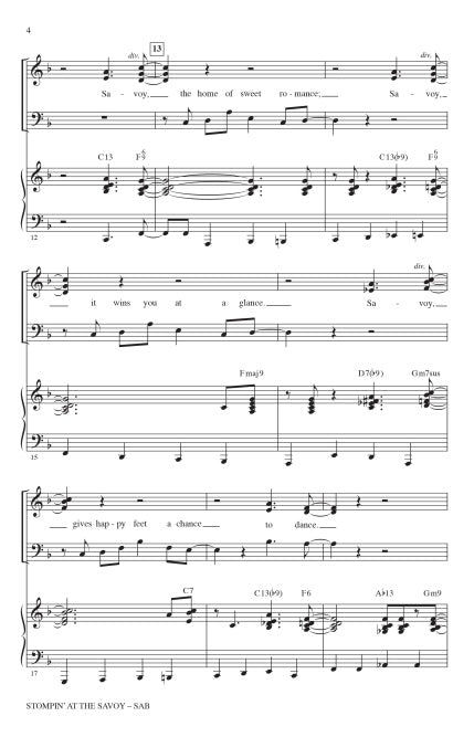 Stompin' at the Savoy - sample page 3