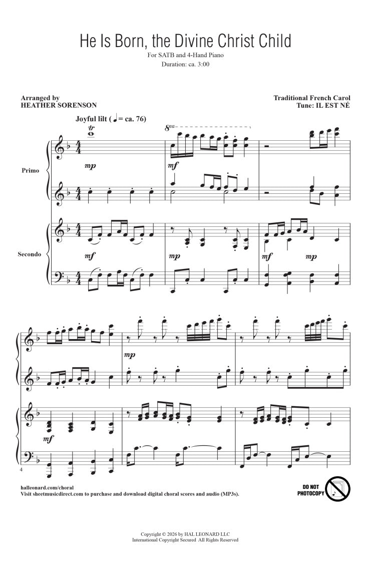 He Is Born, the Divine Christ Child - sample page 2