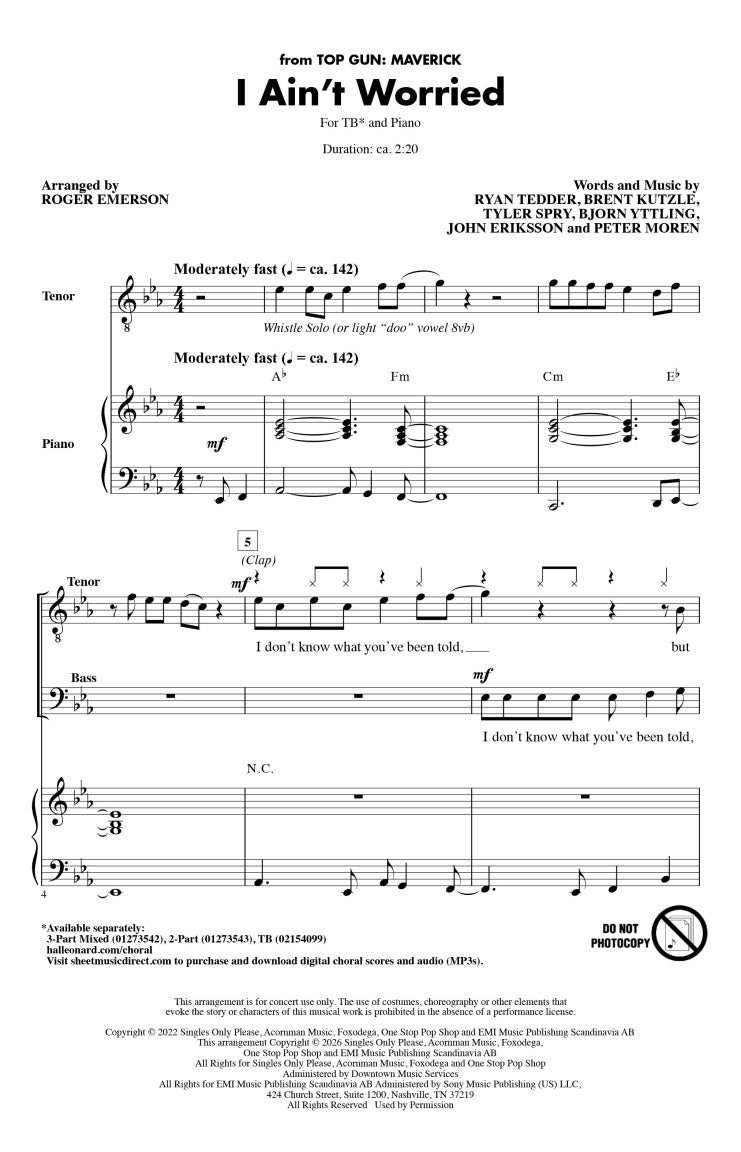 I Ain't Worried - sample page 2