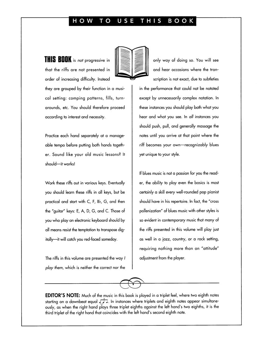 Blues Riffs for Piano - sample page 2