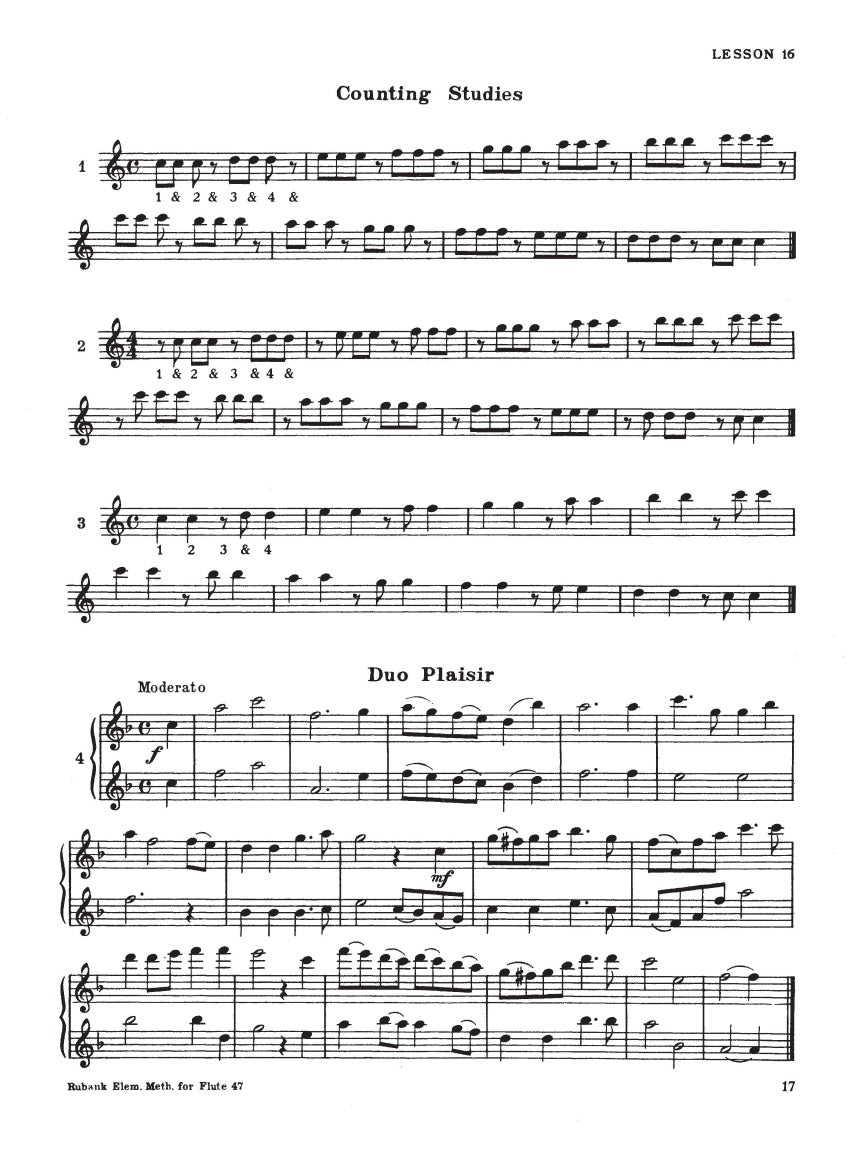 Rubank Elementary Method – Flute or Piccolo - sample page 4