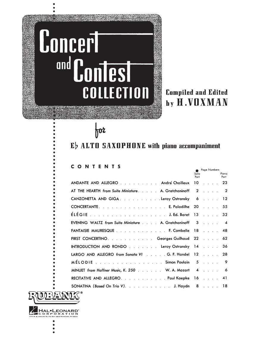 Concert and Contest Collection for Eb Alto Saxophone - sample page 2